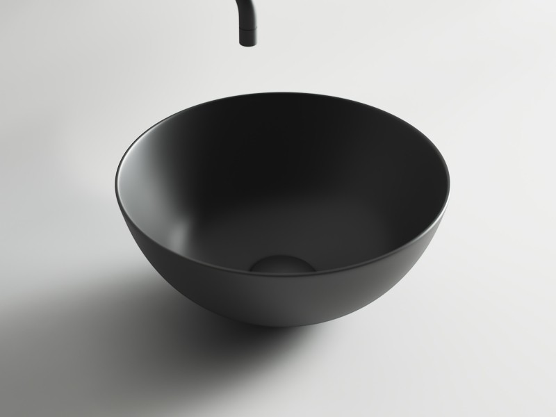 Раковина-чаша Ceramicanova Element 35 CN6004 Черная матовая фаянс накладная