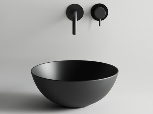 Раковина-чаша Ceramicanova Element 35 CN6004 Черная матовая фаянс накладная