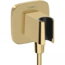 Шланговое подключение Hansgrohe FixFit Q 26887990 Полированное золото пластик на стену