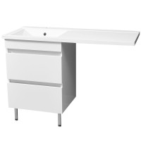 Раковина Stella Polar Мадлен 130 L SP-00000477 с местом под стиральную машину Белая