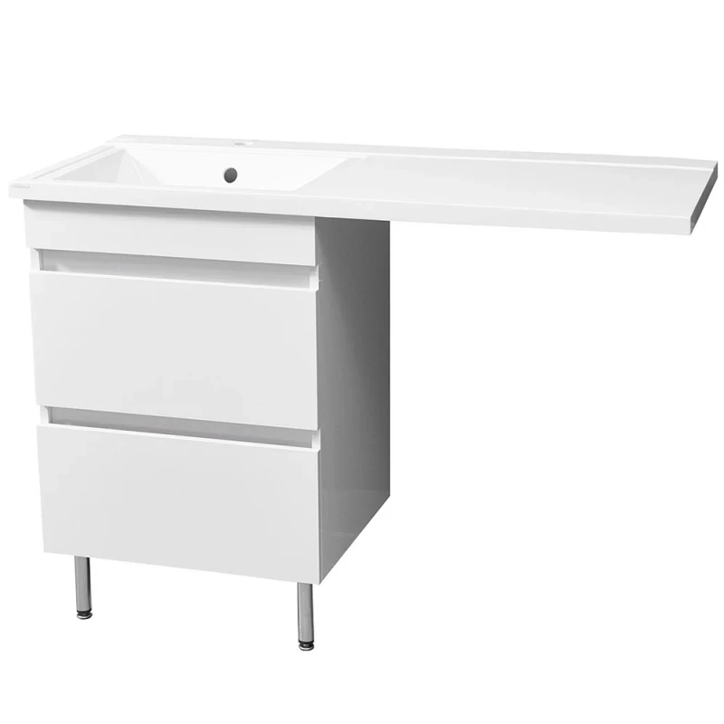 Раковина Stella Polar Мадлен 130 L SP-00000477 с местом под стиральную машину Белая