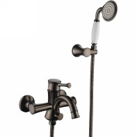 Смеситель для ванны Lemark Peretto LM6302RB Черный кофе латунь на стену