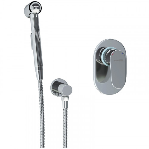 Гигиенический душ со смесителем WasserKRAFT Donau A15357 Хром латунь на стену