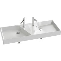 Раковина Jacob Delafon Rythmik 120 EXM112-Z-00 Белая фарфор подвесная, полувстраиваемая