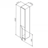 Шкаф пенал AM.PM Gem 30 L M90CSL0306WG Белый МДФ / ЛДСП