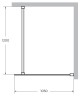 Душевая перегородка Cezares Liberta 105 LIBERTA-L-1-105-120-C-Cr профиль Хром стекло прозрачное