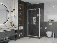 Душевой уголок Ambassador Elysium 90x90 111021103KX-90KX профиль Хром стекло прозрачное