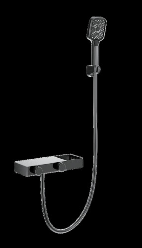 Смеситель для ванны Wonzon &amp; Woghand WW-B2551-BGG с термостатом цвет Темный графит