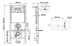 Инсталляция Berges Novum 040213 для унитаза с клавишей смыва Хром пластик