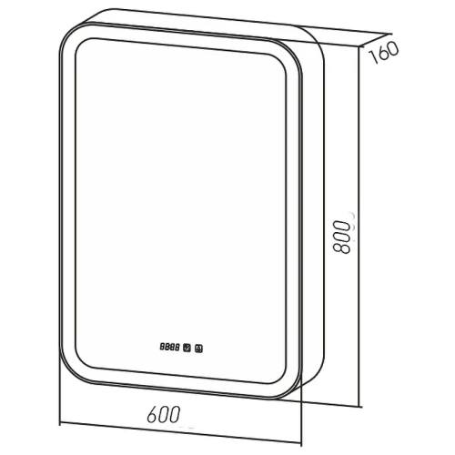 Зеркальный шкаф Silver Mirrors Фиджи 60-3 L LED-00002859 с подсветкой Белый МДФ / ЛДСП, стекло