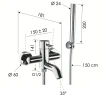 Смеситель для ванны Remer X Style X02XV цвет Сталь