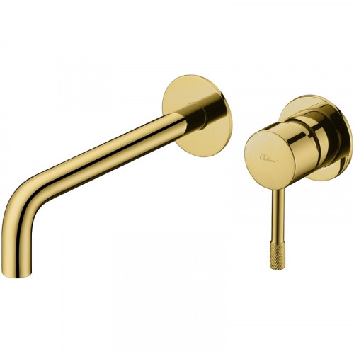 Смеситель для раковины Boheme Uno 465-G Золото латунь встраиваемый