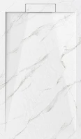 Душевой поддон из искусственного камня Esbano Luxe ESP-LM128CB 120х80 ESPLM128CB цвет Мрамор белый