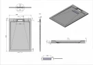 Душевой поддон из искусственного камня Esbano Luxe ESP-LM128CB 120х80 ESPLM128CB цвет Мрамор белый