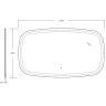 Зеркало Cezares Molveno 140 CZR-SPC-MOLVENO-1400-800-MOV с подсветкой с сенсорным выключателем и датчиком движения стекло