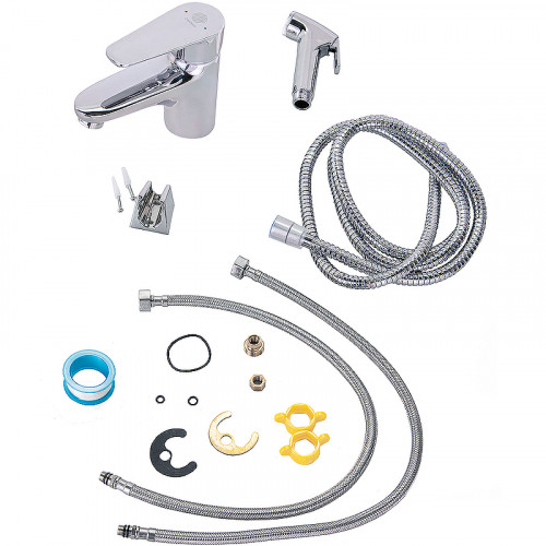 Смеситель для раковины Orange Otto M22-022cr с гигиеническим душем Хром на столешницу