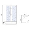 Душевая кабина River Nara XL 100x100 МТ Б/К 10000006203 с поддоном