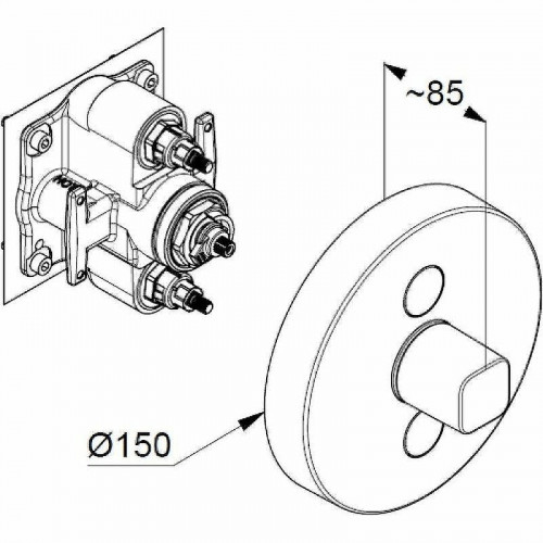 Смеситель для душа Kludi Push 387120538 Хром
