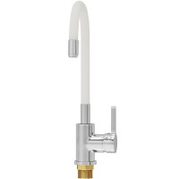 Смеситель для кухни Aringa Твид AR02021WH Хром Белый латунь