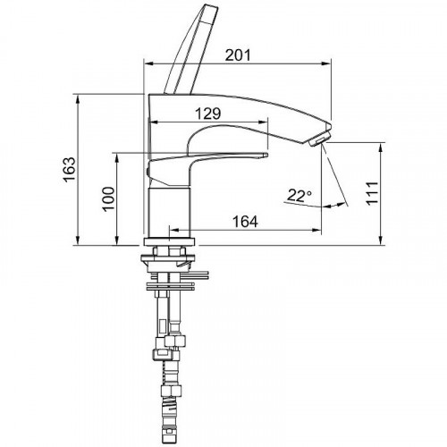 Смеситель на борт ванны Raglo R01.31 Хром латунь