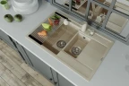 Кухонная мойка Florentina Липси-780К 20.250.D0780.303 Мокко искусственный камень (литьевой мрамор) встраиваемый