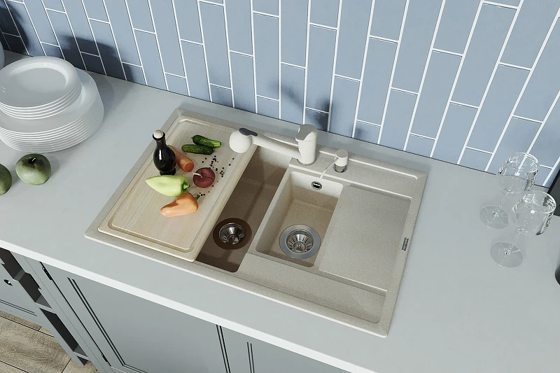 Кухонная мойка Florentina Липси-780К 20.250.D0780.303 Мокко искусственный камень (литьевой мрамор) встраиваемый