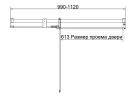 Душевая дверь Vincea Экстенза (Extenza) 110 VDP-4EX1011CL профиль Хром стекло прозрачное