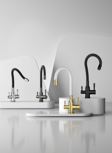 Смеситель для кухни Raglo R81.64.09 Графит матовый Черный латунь