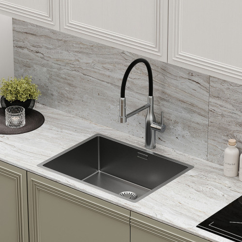 Смеситель для кухни Sancos Pride SC4011BNG Нержавеющая сталь Черный латунь