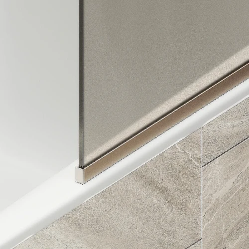 Шторка на ванну Maybah Glass MGV-150-2у 740x1400 в узком профиле Бронза стекло бронзовое матовое