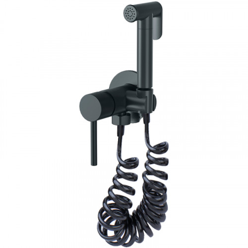 Гигиенический душ со смесителем Bronze de Luxe Scandi 701/1B Черный матовый латунь встраиваемый