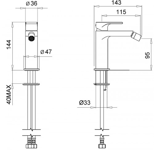 Смеситель для биде Migliore Tenesi 25418 Хром латунь