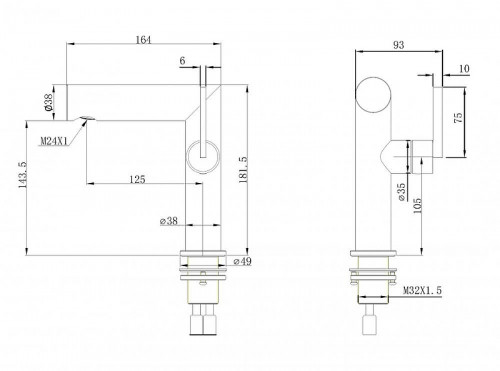 Смеситель для раковины Abber Perfekte 316 AF8A10BGG цвет Оружейная сталь брашированная