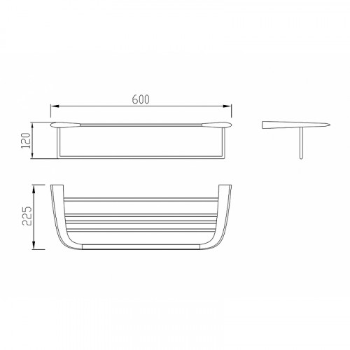 Полка для полотенец Abber Nord AA1554 Хром