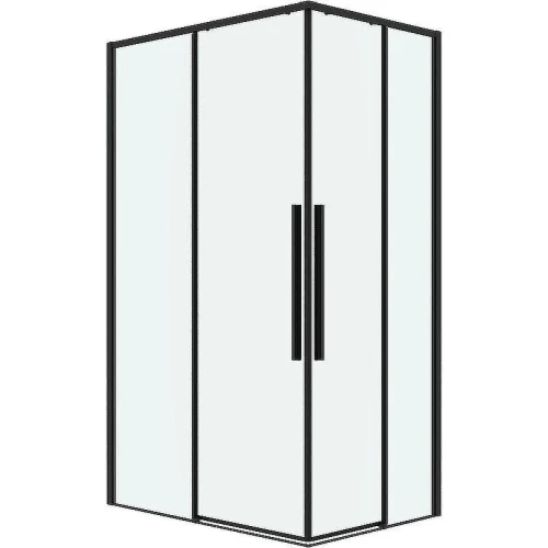 Душевой уголок Grossman Galaxy 110х100 300.K33.01.1110.21.00 профиль Черный матовый стекло прозрачное