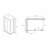 Душевой уголок Abber Schwarzer Diamant 110x70 AG30110B5-S70B5 профиль Черный стекло прозрачное