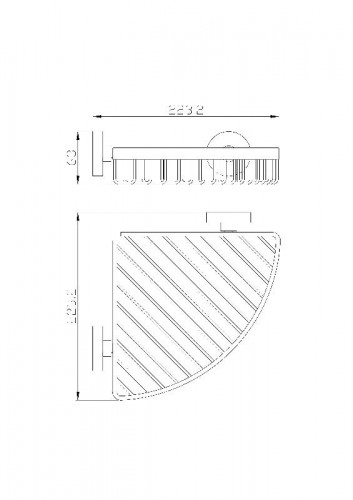Полка корзина Wonzon &amp; Woghand Easy WW-8144 угловая цвет Хром