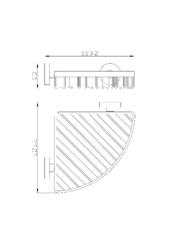 Полка корзина Wonzon & Woghand Easy WW-8144 угловая цвет Хром