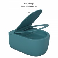 Унитаз Berges Ego XL 082140 подвесной Темно-синий матовый с сиденьем Микролифт фарфор подвесной