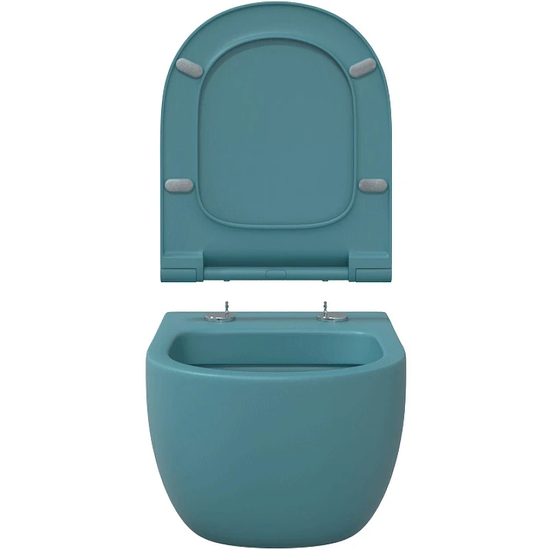 Унитаз Berges Ego XL 082140 подвесной Темно-синий матовый с сиденьем Микролифт фарфор подвесной