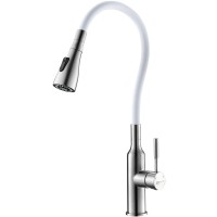 Смеситель для кухни Lemark Expert LM5082S-White Нержавеющая сталь Белый нержавеющая сталь