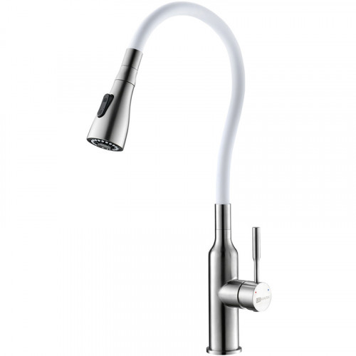 Смеситель для кухни Lemark Expert LM5082S-White Нержавеющая сталь Белый нержавеющая сталь