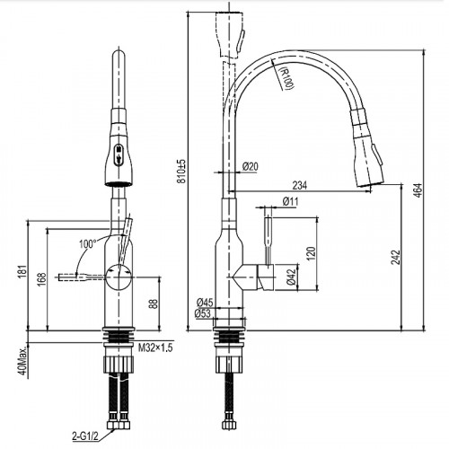 Смеситель для кухни Lemark Expert LM5082S-White Нержавеющая сталь Белый нержавеющая сталь