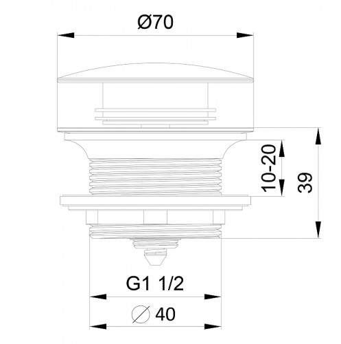 Донный клапан Wonzon &amp; Woghand WW-SS105-MW click-clack цвет Белый матовый