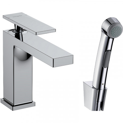 Смеситель для раковины Hansgrohe Tecturis E 73210000 с гигиеническим душем Хром латунь