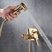 Гигиенический душ со смесителем Lemark Solo LM7165G Золото латунь