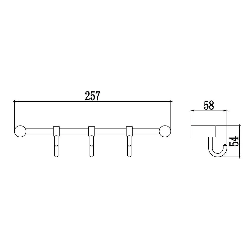 Вешалка для полотенец Savol S-006203 цвет Хром