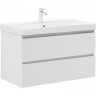 Тумба под раковину Aquanet Вега 90 316683 подвесная Белый глянец МДФ / ЛДСП