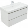 Тумба под раковину Aquanet Вега 90 316683 подвесная Белый глянец МДФ / ЛДСП
