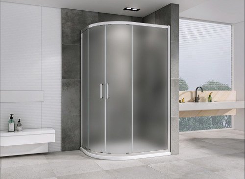 Душевой уголок Abber Schwarzer Diamant 120x90 AG01129M профиль Хром стекло матовое